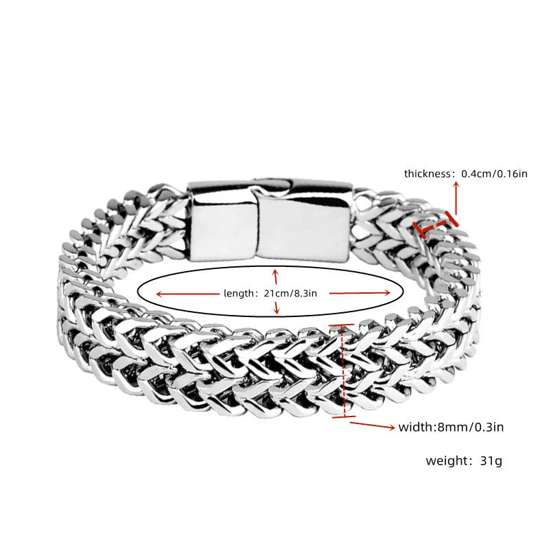 LuxeScale Steel Bracelet